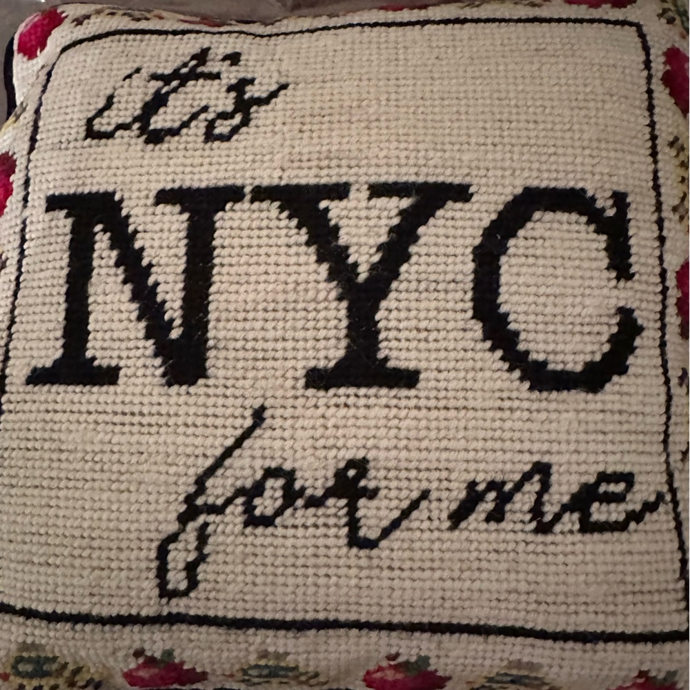 Cute embroidered pillow by Furbish Studio